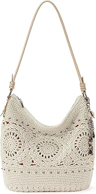 Sequoia Hobo Bag - Hand Crochet Large Women's Purse for Everyday & Travel - Durable Handbag & Tote With Zipper Pocket