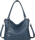 Genuine Leather Purses for Women Large Hobo Bags Lady Shoulder Handbags with Detachable Strap