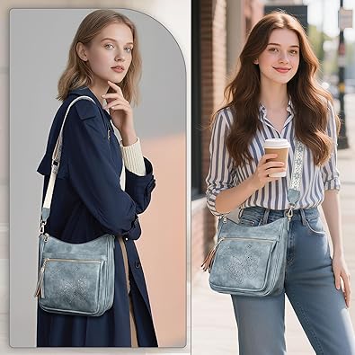 Medium Crossbody Bags for Women Trendy, Women's Butterfly Shoulder Handbags with Tassel