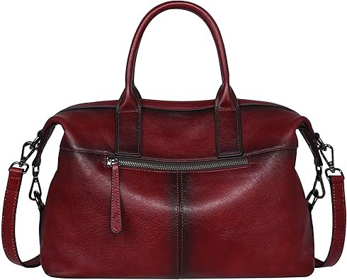Genuine Leather Satchel Tote Bag Top Handle Handbag Designer Shoulder Bag Large Capacity Cross Body Bag