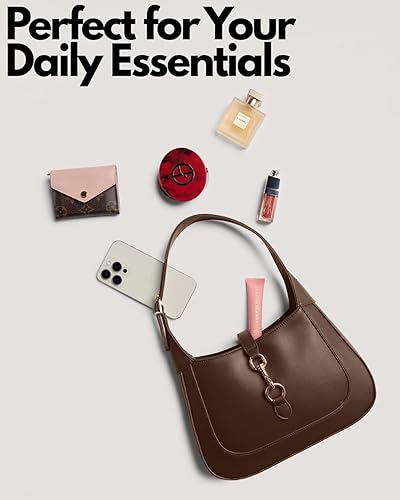 Shoulder Bag for Women - Small Shoulder Purses - Top Handle Structured Handbags - Adjustable Strap Vegan Leather