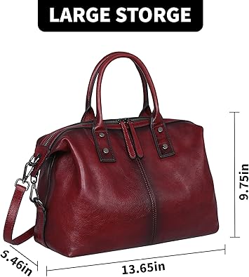 Genuine Leather Satchel Tote Bag Top Handle Handbag Designer Shoulder Bag Large Capacity Cross Body Bag