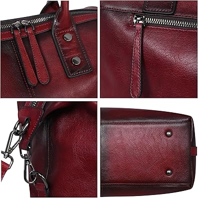 Genuine Leather Satchel Tote Bag Top Handle Handbag Designer Shoulder Bag Large Capacity Cross Body Bag