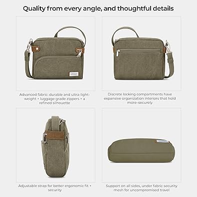 Anti-Theft Heritage Small Crossbody Bag